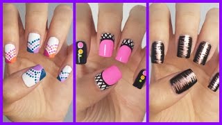 Easy Nail Art For Beginners 15  JennyClaireFox [upl. by Nosyt621]