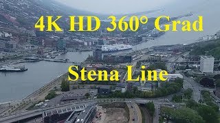 Luftiger Höhe  4K HD 360° Grad  Stena Line von Kiel nach Göteborg [upl. by Inajar]