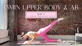 15MIN Toned Ab Arms amp Back  DAY 3  1 Week Pilates Challenge  madeleineabeid [upl. by Guillermo]