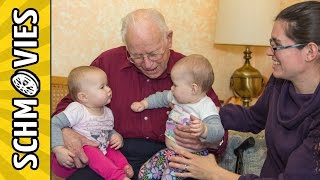 The Twins Meet Their GreatGrandparents 😍 [upl. by Olvan]