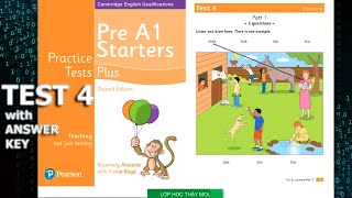 Pre A1 Starters 5 Practice Tests 4 PLUS Second Edition  Listening Test 4 ĐÁP ÁN trong phần mô tả [upl. by Grimbal189]