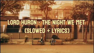 Lord Huron  The Night We Met slowed  lyrics [upl. by Star]