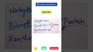 ninhydrin test Biuret test xanthoprotic test protein test nkshortschemistry NEET JEE shorts [upl. by Arraic]