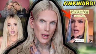 Jeffree Star amp Tana Mongeau Have a Awkward Encounter While Live [upl. by Hayimas424]