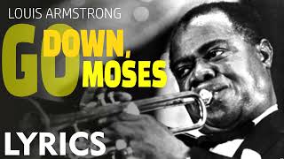 Go Down Moses Louis Armstrong LYRICS  VOICE [upl. by Anaugahs]