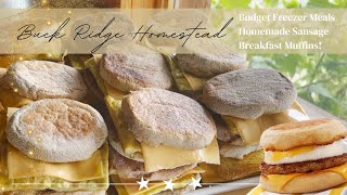 Love McDonalds McMuffins Homemade Breakfast Muffins Freezer Meals Large Batch Budget Cooking [upl. by Anilem]