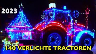 KERSTPARADES VAN 140 VERLICHTE TRACTOREN BOCHOLT IMPRESSIVE CHRISTMAS PARADES OF LIGHTED TRACTORS [upl. by Tymothy]