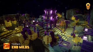 Minecraft Dungeons Echoing Void DLC  End Wilds GAMEPLAY WALKTHROUGH  No Commentary [upl. by Anyahs]