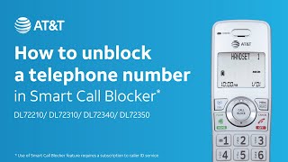 Unblock a telephone number in Smart Call Blocker on ATampT DL Series DECT 60 cordless telephone [upl. by Hessney]