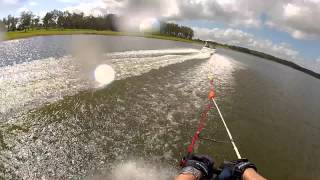 Water skiing on Tinaroo Dam with GoPro cam [upl. by Llerral]