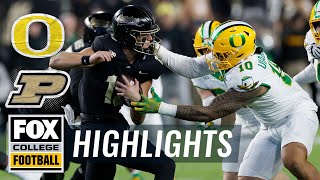 No 2 Oregon Ducks vs Purdue Boilermakers Highlights  FOX College Football [upl. by Aleemaj]