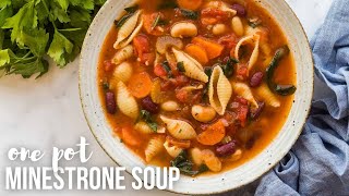 Easy Minestrone Soup  The Recipe Rebel [upl. by Orville506]