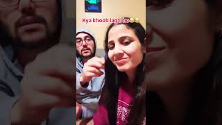 Kya khoob lagti ho🤪 funny comedycouplegoals ytshorts couplecomedy comedyfilms husbandwife [upl. by Mraz]