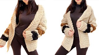 TUTORIAL CARDIGAN ALLUNCINETTO quotMADOKAquot [upl. by Filler]