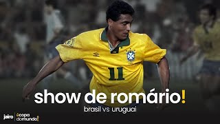 Melhores Momentos de Romário Brasil vs Uruguai  Eliminatórias para Copa 94 [upl. by Airdnua532]