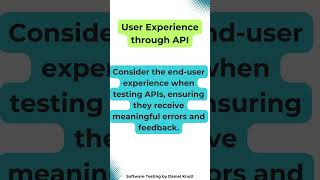 User Experience through API softwaretesting apitesting [upl. by Hendrick664]