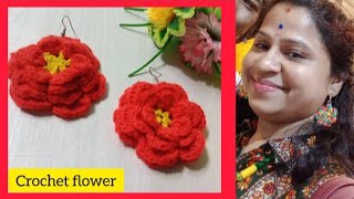 Easy crochet flower Beginner friendly crochet tutorials video [upl. by Navis]