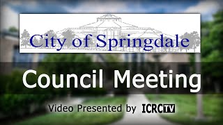 Springdale City Council 41724 [upl. by Notfol]