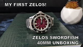 My First Zelos  Zelos Swordfish 40mm Unboxing [upl. by Sol105]