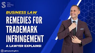 REMEDIES FOR TRADEMARK INFRINGEMENT  LAWYER EXPLAINS injurylawyer [upl. by Idnahr]