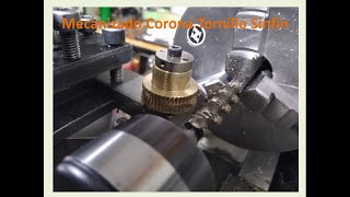 Tallado de Corona con machuelo para tornillo sinfin Worm Wheel [upl. by Rosalyn]