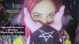 Tips and Tricks for Crocheting Baphomets Horns [upl. by Johanan496]