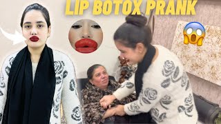 Lip Botox Karwa Li 👄 Family Reaction😂 Gone Funny😝 prank prankonmom likeandsubscribe [upl. by Marchall333]