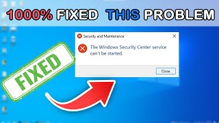 How to fix The Windows Security Center service cant be started [upl. by Anawqahs12]