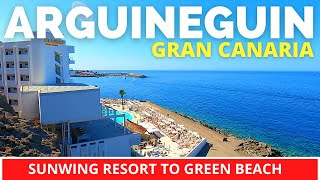 Gran Canaria ARGUINEGUIN March 2023 🔴 Sunwing Arguineguin Resort to Servatur Green Beach [upl. by Namaan]