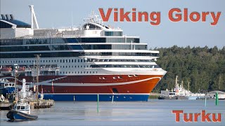 Viking Glory arriving and departing Turku Finland [upl. by Renado]