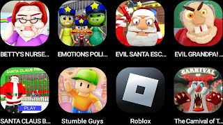 Bettys NurseryEMOTIONS POLICEEVIL SANTA ESCAPEEVIL GRANDPASANTA CLAUS BARRYSRoblox [upl. by Hogue641]