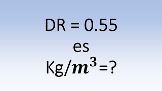 Densidad Relativa a Kgm3 [upl. by Eerol]