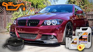 How I Do Oil Changes on My BMW E90 328i N52 [upl. by Gnahc920]