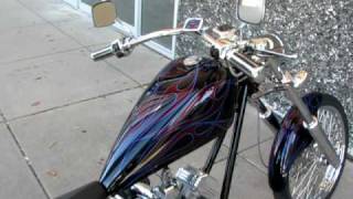 2007 Ridley Automatic Softail Chopper Drag Pipes For Sale [upl. by Aikam]