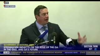 Steenhuisen reflect on the role of theDA in the GNU [upl. by Amelia65]