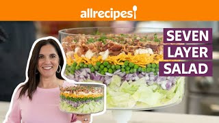 How to Make Vintage Seven Layer Salad  Get Cookin  Allrecipes [upl. by Ruella]