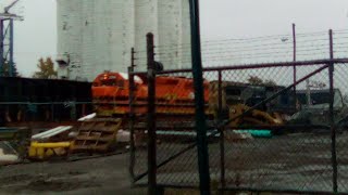 Rainy Afternoon EASTBOUND FWLI CFERCPE RailSteelMixed FreightGrain Train 11042024 [upl. by Aronek23]