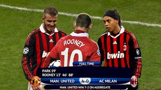 Ronaldinho and David Beckham will never forget Wayne Rooneys performance in this match [upl. by Nayar228]