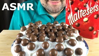 ASMR MALTESERS CHOCOLATE BALLS WITH ICE CREAM 몰티져스 빙수 먹방 Eating Sounds Mukbang NO TALKING [upl. by Artkele]