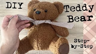 Teddy Bear DIY StepbyStep Tutorial  How to make a plush teddy toy  Handmade  Sewing [upl. by Yeliah]