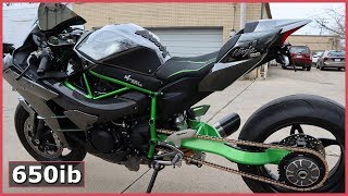 GORGEOUS Carbon Fiber Air Intake Installed  Kawasaki Ninja H2 Build [upl. by Assetnoc]