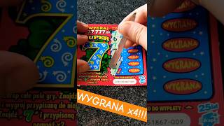 Super 7💰 4 wygrane na jednej zdrapce lotto zdrapki money lottery [upl. by Adnawat782]