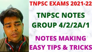 Tnpsc Exam 202122 Notes Making amp Points Taking  Tamil amp English  Easy Tips amp Tricks Follow this [upl. by Ynnad]