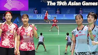 BaekLee KOR vs FukushimaHirota JPN  SF  The 19th Asian Games Badminton [upl. by Nhguavahs]