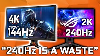 Is 240Hz a Waste  144Hz vs 240Hz Monitors [upl. by Nicolis1]