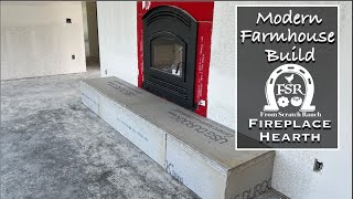 Framing a Fireplace Hearth in our Modern Farmhouse Build [upl. by Yunfei]