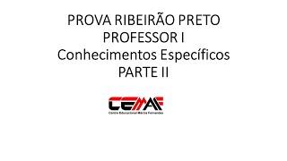 CORREÇÃO PROVA PROFESSOR I RIBEIRAO PRETO BANCA RBO PARTE II [upl. by Gardner807]