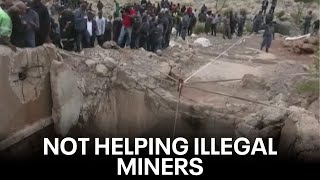 South Africa govt says they wont help miners still inside closed mine  KTVU [upl. by Eikcaj]