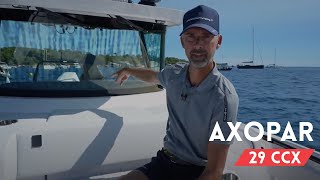 Axopar 29 CCX  Full Review amp Features  Cannes Boat Show 2024 [upl. by Gnoix]