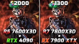 Ryzen 5 7600X3D  RTX 4090 vs Ryzen 7 7800X3D  RX 7900 XTX  PC Gameplay Tested [upl. by Arikahs]